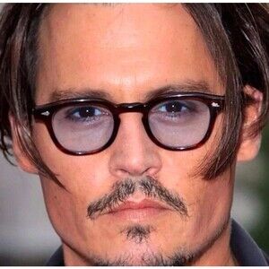 Mens Sunglasses Johnny Depp Robert Downey Tinted Blue Lens Retro Classic Fashion